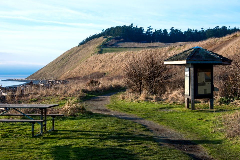 The Pacific Northwest Trail trailhead at Fort Ebey State Park