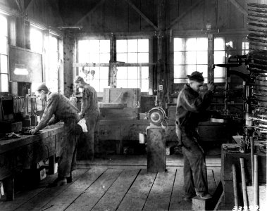 339995 CCC Hemlock RS Machine Shop, Columbia NF, WA 1936 photo