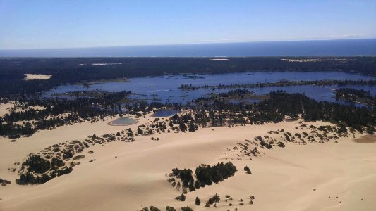 Oregon Dunes from the Air Mitchell Wilson, Siuslaw National Forest