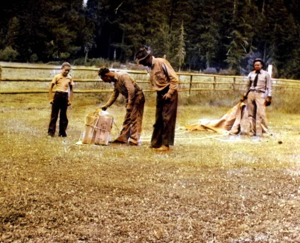 Umpqua NF - Fire Supply Drop at Big Camas RS, OR 1938