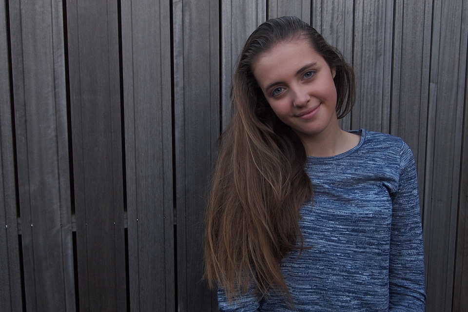 Blue eyes smile luck