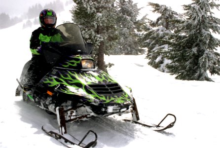 Snowmobile at Dutchman Flat, Deschutes National Forest