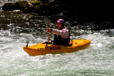 Woman White Water Kayaking 2, Mt Hood National Forest photo
