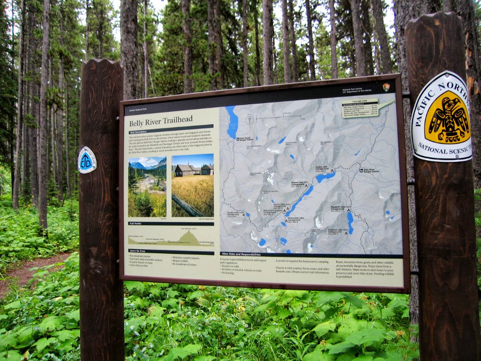 The PNT begins on the Belly River Trail in Glacier National Park