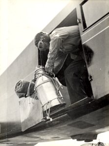 Dropping fire suppression supplies from a plane, 1937