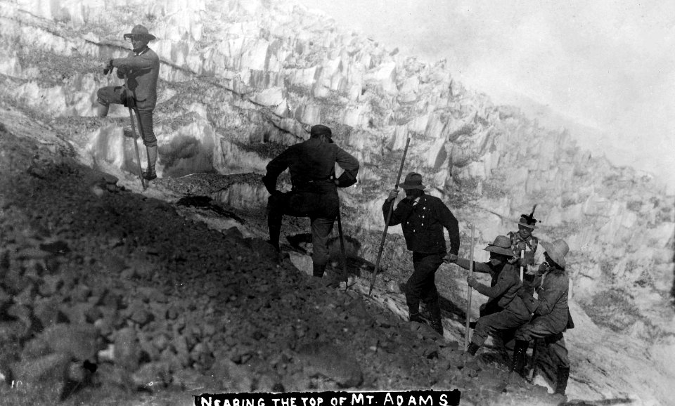 Mt. Adams Climbers Nearing Top, WA