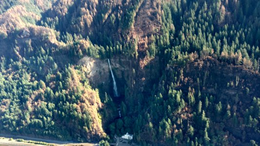 Eagle Creek Fire area at Multnomah Falls.