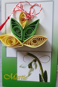 March 1 snowdrop postcard