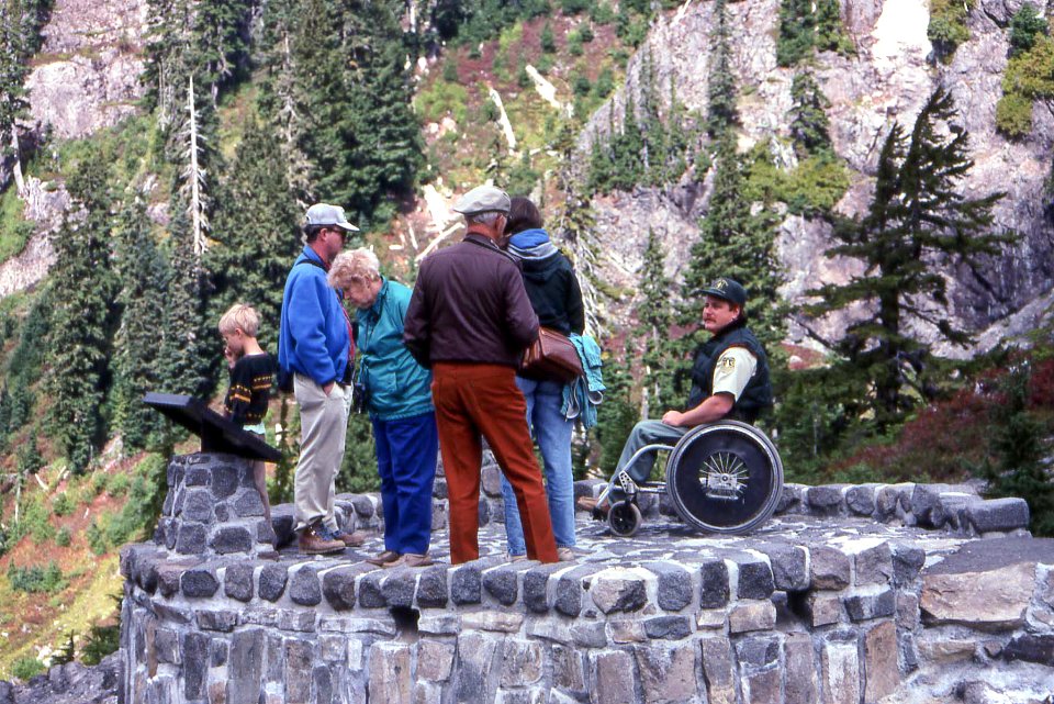 Forest Service Ranger with Group at Heather Lake-Mt Baker Snoqualmie