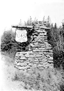 EL1126 Snoqualmie NF Sign at Naches, Snoqualmie NF, WA 1936 photo