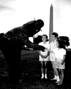 Smokey Costume with Kids, National Mall, DC 1959