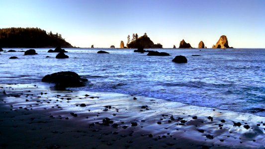 Backpacking the beaches of Olympic National Park's Wilderness Coast is an unique part of the PNT experience photo