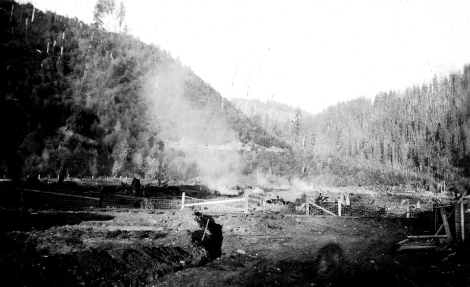 Umpqua NF - Site for Brice Cr CCC Camp at Layng Cr RS 1933