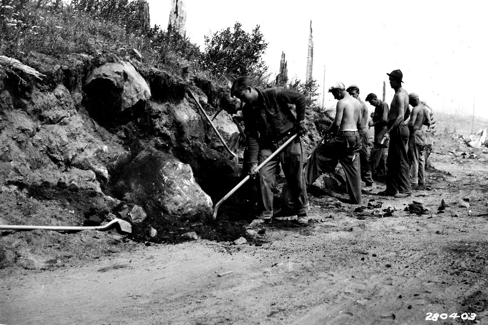 280403 CCC Road Construction, Columbia NF, WA 1933