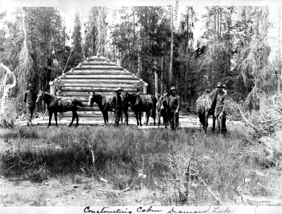 Umpqua NF - Constructing Diamond Lake RS, OR c1910 photo