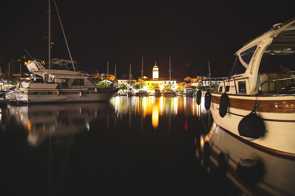 Night croatia adriatic