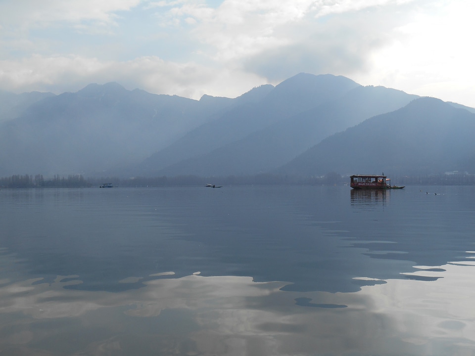 Mountain lake landscape reflection