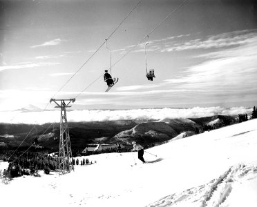 499443 Ski Lift at Timberline Lodge, Mt. Hood NF, OR photo