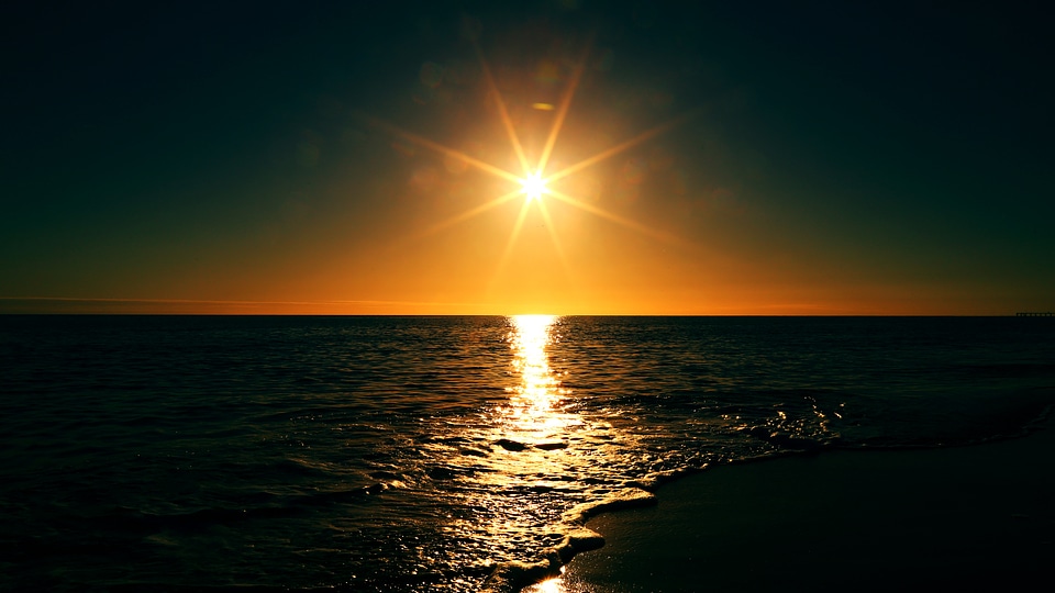 Dusk horizon ocean