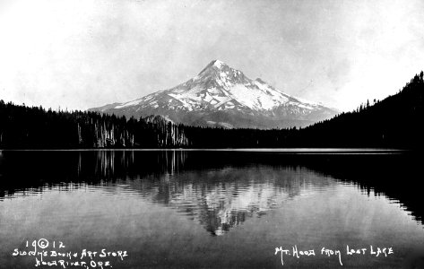 Mt. Hood from Lost Lake, OR 1912 photo