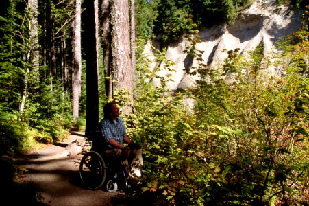 Man in Wheelchair, Gifford Pinchot National Forest photo