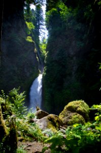 Lower Wahclella Falls and Boulders-Columbia River Gorge