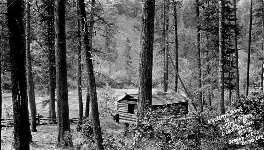No 1172 A Settlers Home in Central Oregon, Deschutes River - OR Art Co.