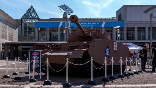 1/1 scale tank from GIRLS und PANZER. Shot from 2015 Tokyo Game Show at Makuhari Messe in Chiba.