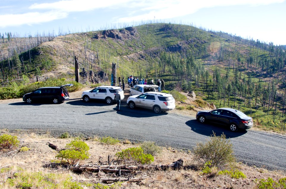 Sustainability & Resiliency Camp Participants at Hash Rock Fire Site, Ochoco national Forest