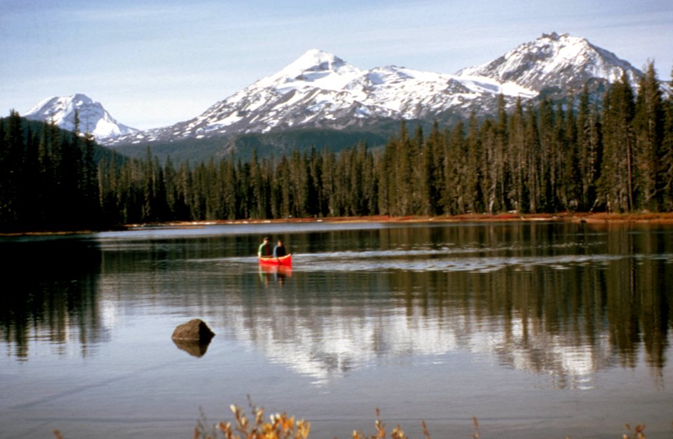 Willamette National Forest, Canoeing on Scott Lake.jpg