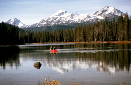 Willamette National Forest, Canoeing on Scott Lake.jpg
