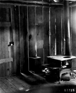 87735 June 11th Claim of J.W. Keeney, Cabin Interior, Umatilla NF, OR 1909