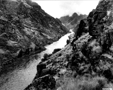 520791 Hells Canyon, Snake River, W-W NF, OR 1970 photo