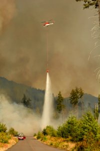 Helicopter Bucket Drop, Jones Fire, 2017