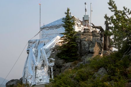 Sugar Loaf Lookout, wrapped in kevlar foil