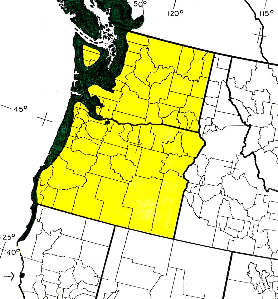Sitka Spruce Distribution West Coast