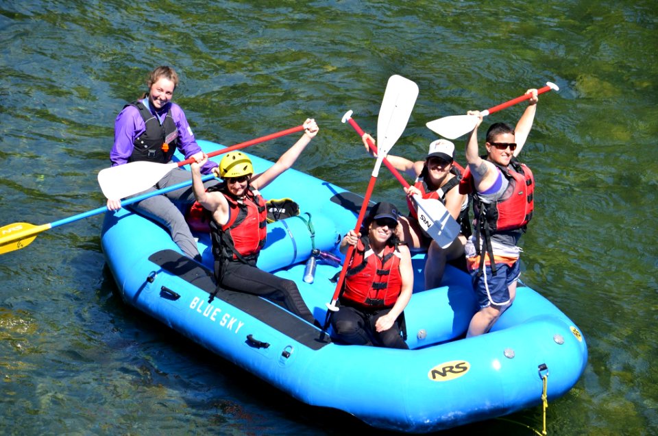 Women Raft Crew on Clackamas River, Mt Hood National Forest