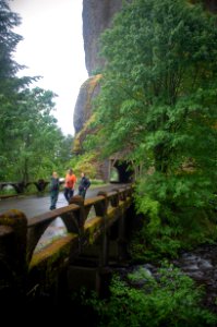 Field Rangers with Visitor at Oneonta Gorge-Columbia River Gorge