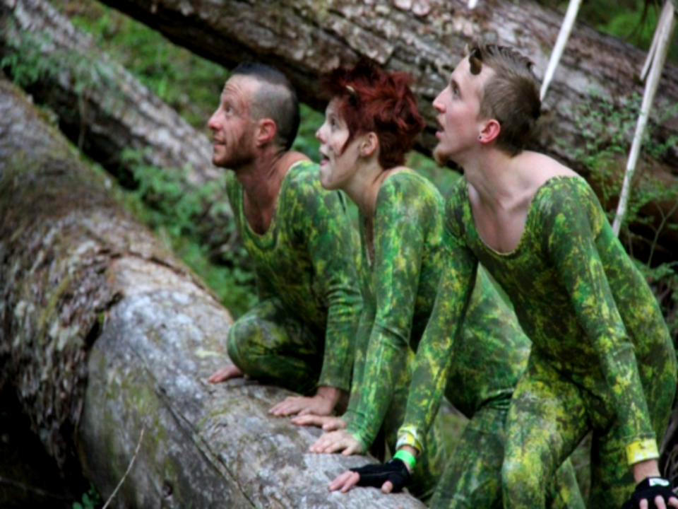 Midsummer Theater group performing at Bagby Hot Springs, Mt Hood National Forest