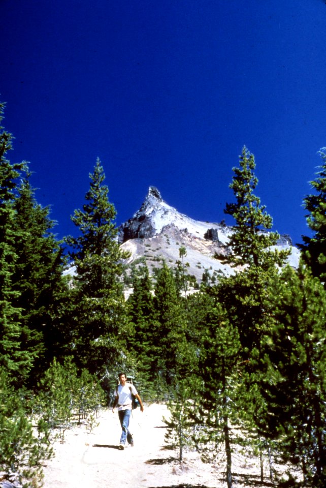 Umpqua NF - James Stone with Mt. Thielsen, OR 1979
