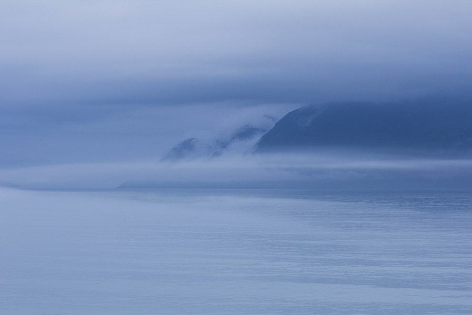 Mountains blue winter