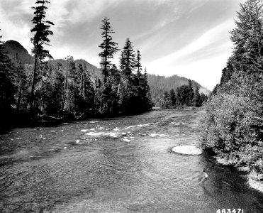 483471 McKenzie River near Scaling Station, OR 1957 photo