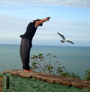 Sea man human photo