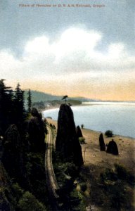 Pillars of Hercules on O.R. & N. Railroad