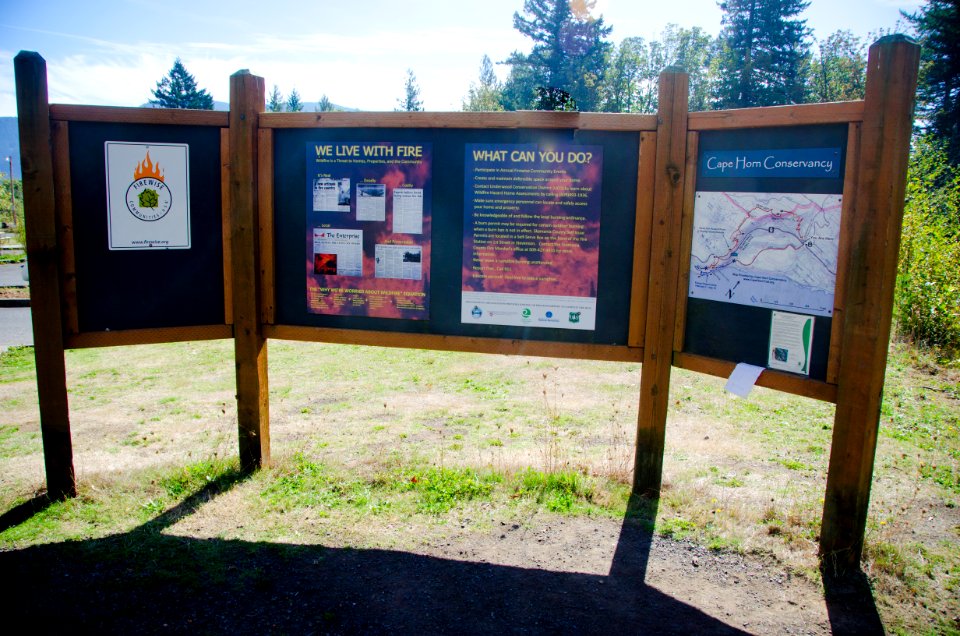 Cape Horn Trail Info Sign-Columbia River Gorge