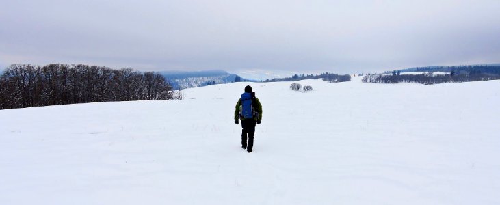 Hiker in Snow