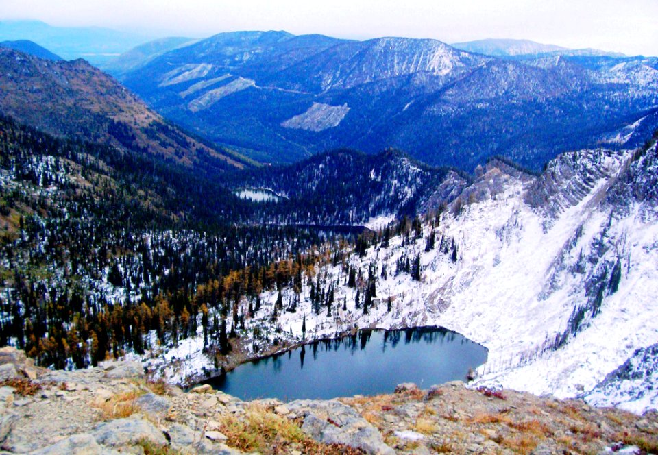 Chain Lakes on Flathead National Forest as seen from Lake Mountain