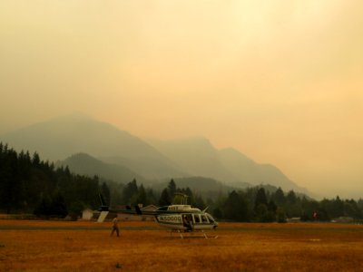 Helicopter at Eagle Creek Fire Sept. 14, 2017