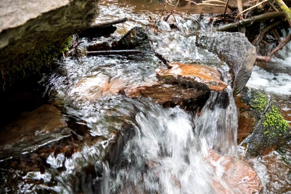 Small Cascade & Moss Covered Boulder-Fremont Winema photo