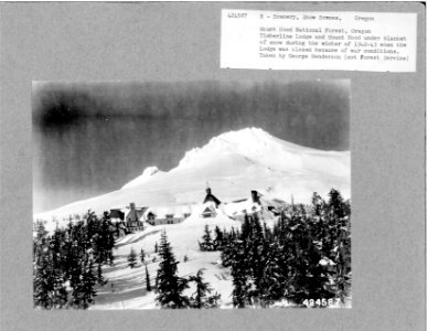 Mt. Hood and Timberline Lodge, Mt. Hood NF, OR c1942 photo